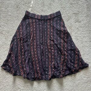 Ace & Jig Marta Midi Skirt In Mardi Gras Pockets Black Knee Length Sz S